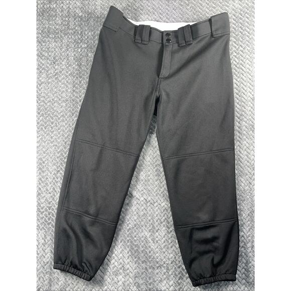 Mizuno Performance Softball Crop Pants Women's Size Medium Black Quilted Padding - Picture 3 of 6